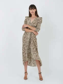 Albini Dress in Natural Python