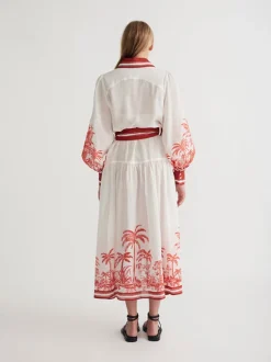 Blythe Midi Dress in Coconut