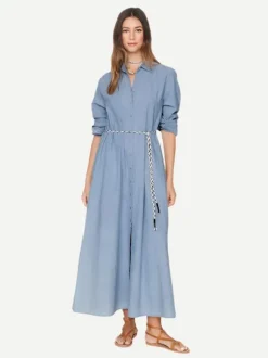 Bowen Dress in Dusty Blue