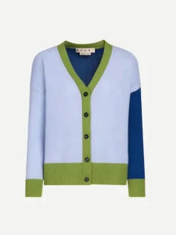 Cashmere Cardigan in Illusion Blue