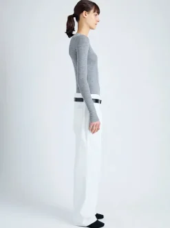Cassidy Sweater in Light Grey Melange