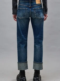 Cuffed Romeo Jean in Caslon Selvedge Blue