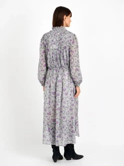Dalida Dress in Ecru/Lilac