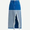 Denim Skirt in Ocean