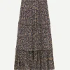 Diya Skirt in Black/Ochre