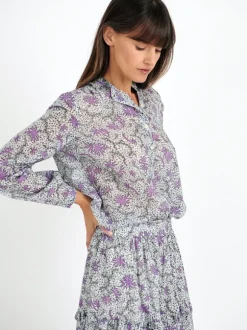 Diya Skirt in Ecru/Lilac