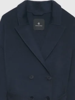 Dylan Maxi Coat in Navy