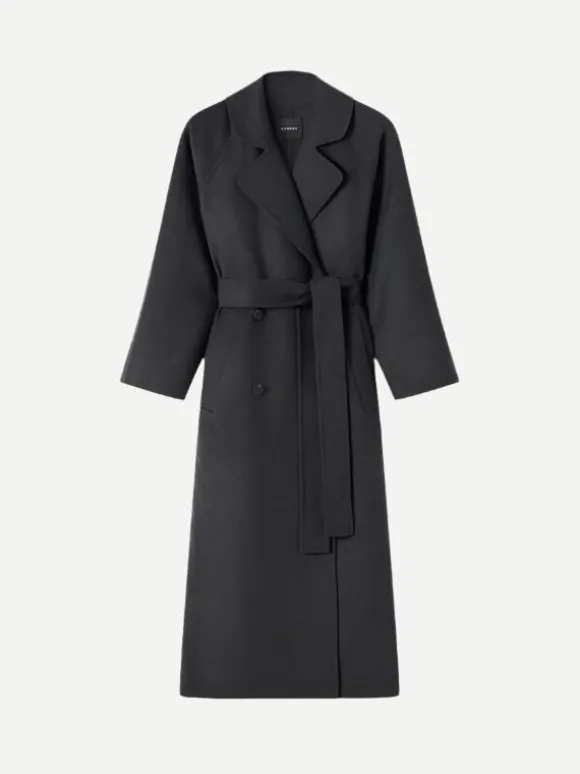 Evans Coat in Charcoal Melange