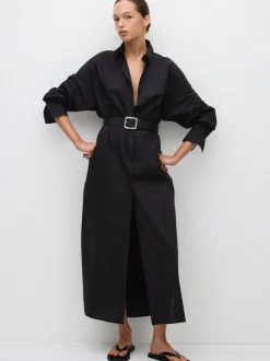Everyday Shirt Dress in Black