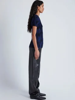 Foster Knit Top in Navy/Black