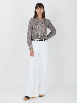 Ilda Shirt in Black/Ecru