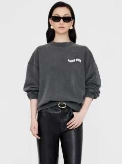 Jaci Sweatshirt Daydreams in Washed Black