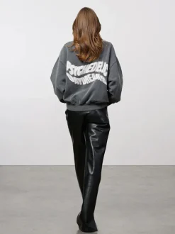 Jaci Sweatshirt Daydreams in Washed Black