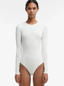 Knit Bodysuit in Off White