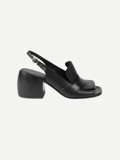 Leather Mules in Black
