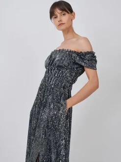 Lily Dress in Midnight Silver
