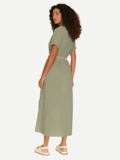Linnet Dress in Green Army