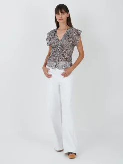 Lonea Top in Black/Ecru