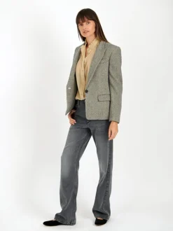 Louison Jacket in Black/Ecru