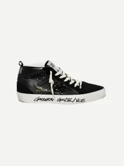 Mid Star Black Glitter Star