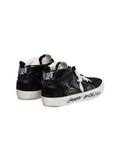 Mid Star Black Glitter Star