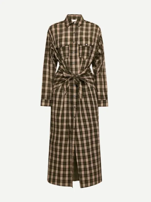 Nesly Dress in Black/Ochre
