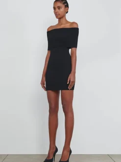 Off Shoulder Mini Dress in Black