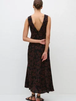 Plunge Slip Dress in Panama