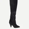 Riria Thigh Boots in Faded Black