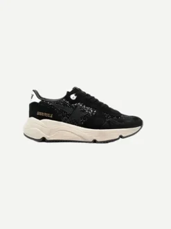 Running Sole All Black Glitter