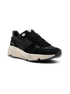 Running Sole All Black Glitter