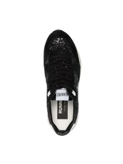 Running Sole All Black Glitter