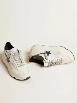 Running Sole Sneaker in Metallic White