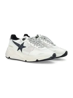 Running Sole Sneaker in Metallic White