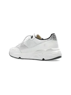 Running Sole Sneaker in Metallic White