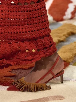 Shira Fringe Sling Back in Sierra