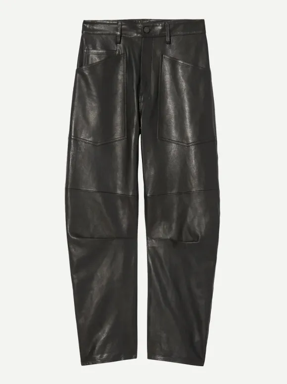 Shon Leather Pant in Black