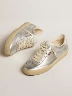 Soul-Star Laminated Sneaker in Silver