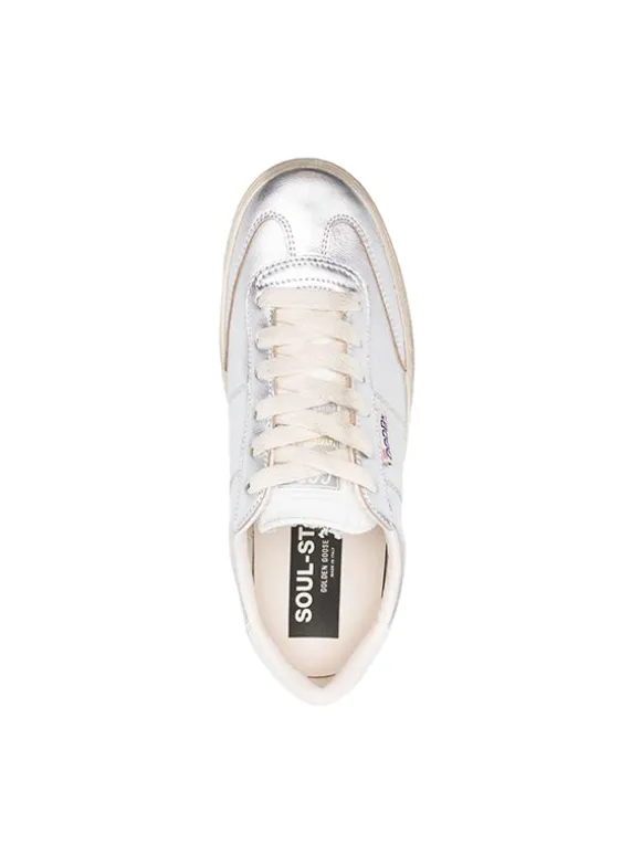 Soul-Star Laminated Sneaker in Silver