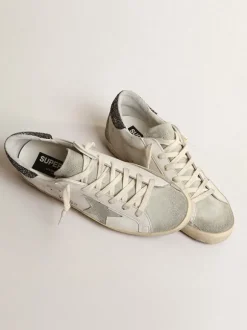 Super-star in White & Grey Glitter Heel