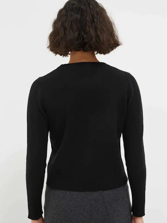 The Cropped Essentials Sweater in Black