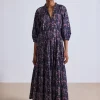Trinidad Maxi Dress in Camille Floral Navy