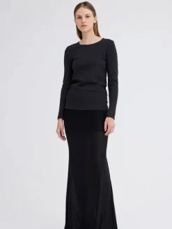 Vere Long Sleeve Top in Black